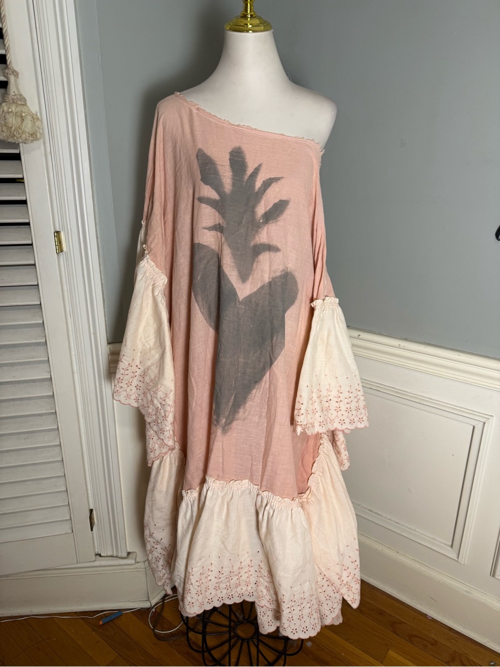 RaggedAss Couture OOAK Wearable Art Boho Lagenlook One Size Dress